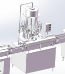 Liquid filling machine assembly line