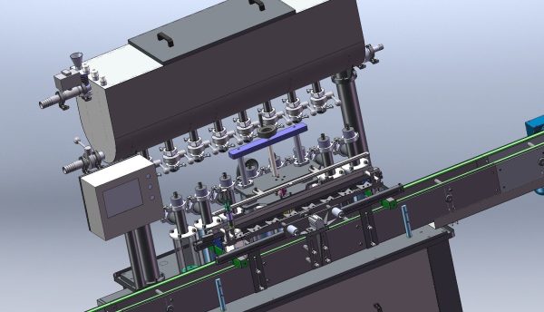 Liquid filling machine assembly line