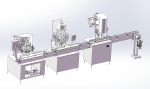 Liquid filling machine assembly line