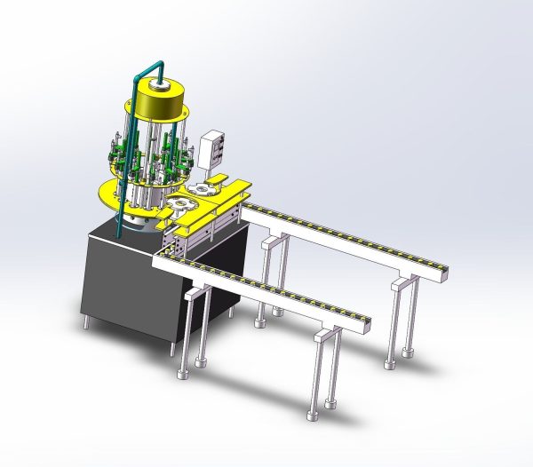 Liquid filling machine assembly line