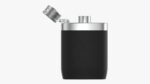 Liquor flask stainless steel plastic wrap open