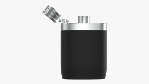 Liquor flask stainless steel plastic wrap open