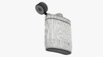 Liquor flask stainless steel plastic wrap open