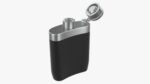 Liquor flask stainless steel plastic wrap open