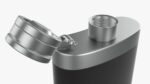 Liquor flask stainless steel plastic wrap open