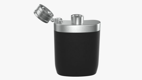 Liquor flask stainless steel plastic wrap open