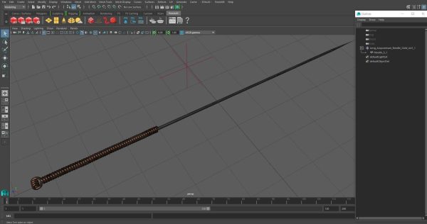 Long Acupuncture Needle Gold