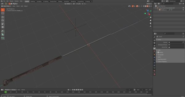 Long Acupuncture Needle Gold
