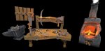Low poly Cartoon Dwarf Tool Pack