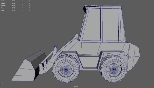Low Poly Compact Loader 01