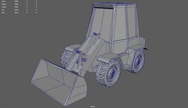 Low Poly Compact Loader 01