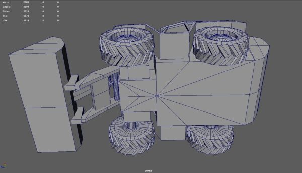 Low Poly Compact Loader 01
