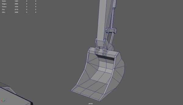 Low Poly Excavator 01