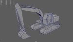 Low Poly Excavator 01