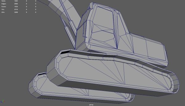 Low Poly Excavator 01