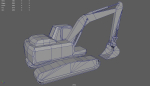 Low Poly Excavator 01