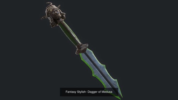 Low poly Fantasy Stylish Dagger Bundle