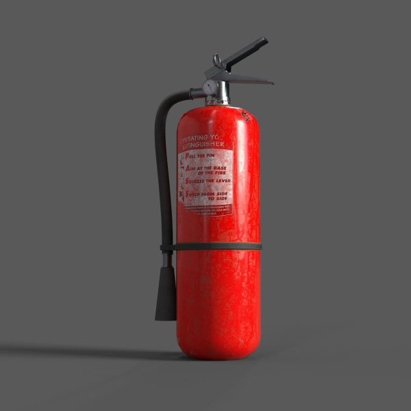 Low-poly fire extinguisher