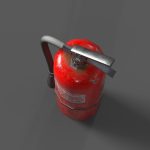 Low-poly fire extinguisher