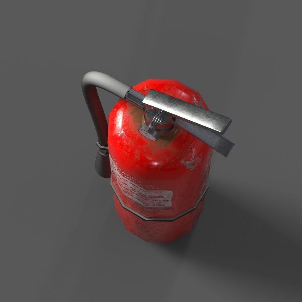 Low-poly fire extinguisher