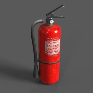 Low-poly fire extinguisher