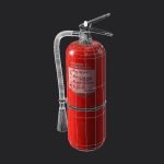 Low-poly fire extinguisher