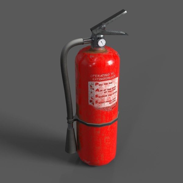 Low-poly fire extinguisher