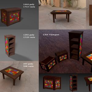 Stylized Mosaic furniture set