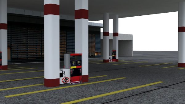 Low poly Gas Station