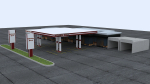 Low poly Gas Station