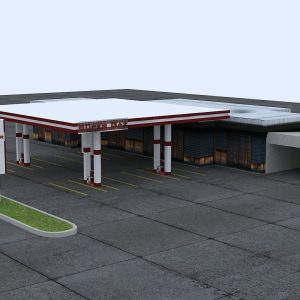 Low poly Gas Station