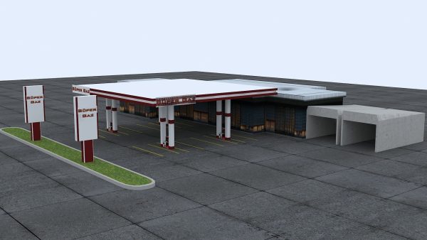Low poly Gas Station