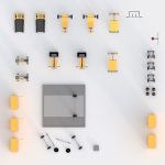 Low Poly Gym set of equipment