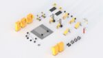 Low Poly Gym set of equipment
