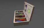 Low-poly handpainted fishermans box