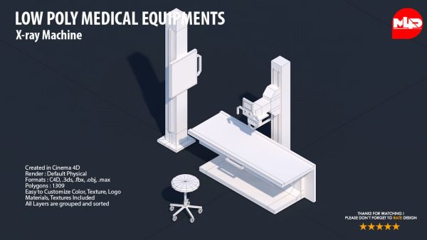 Low Poly Hospital Set - Medical Equipments