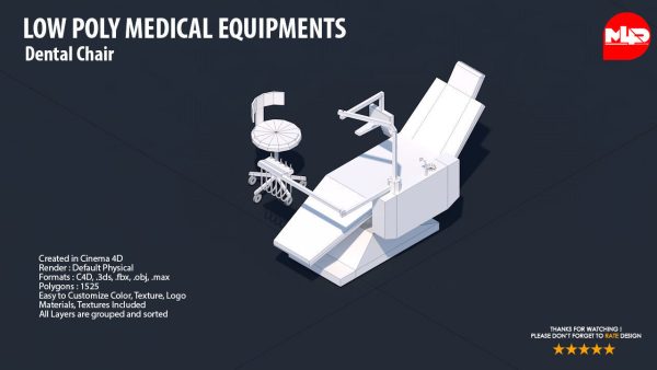 Low Poly Hospital Set - Medical Equipments
