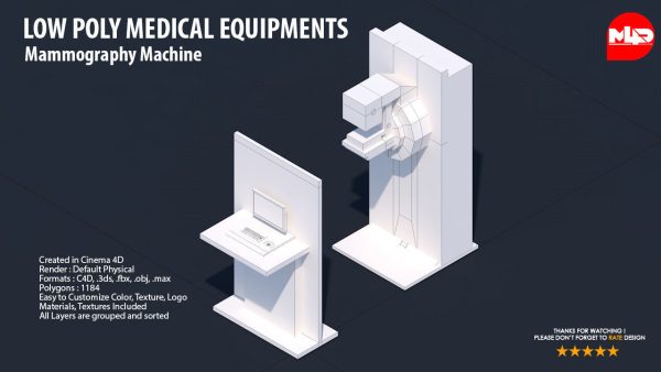 Low Poly Hospital Set - Medical Equipments