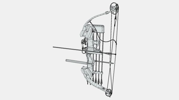 Low Poly Hunting and Archery Bow