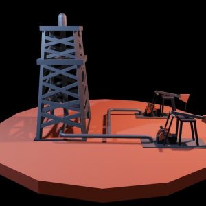 Low Poly Oil Rig