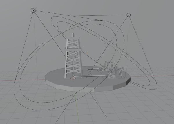 Low Poly Oil Rig