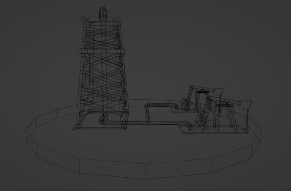 Low Poly Oil Rig