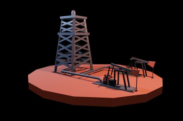 Low Poly Oil Rig