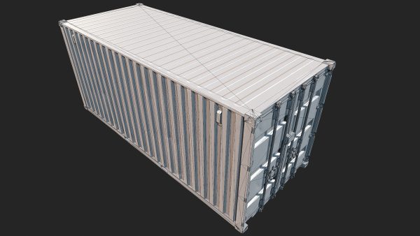 Low Poly PBR Shipping Container 20ft