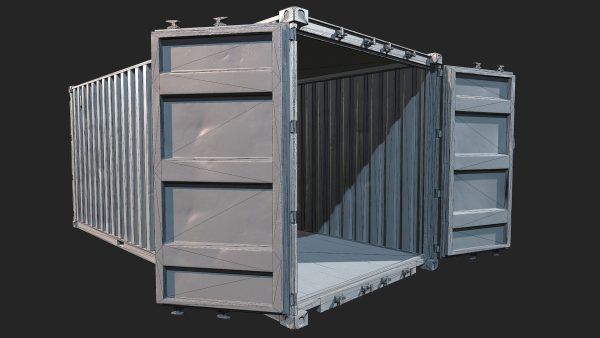 Low Poly PBR Shipping Container 20ft