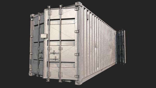 Low Poly PBR Shipping Container 20ft