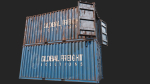 Low Poly PBR Shipping Container 20ft