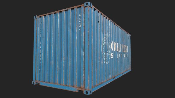Low Poly PBR Shipping Container 20ft