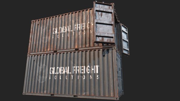 Low Poly PBR Shipping Container 20ft