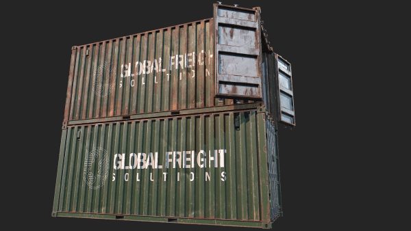 Low Poly PBR Shipping Container 20ft